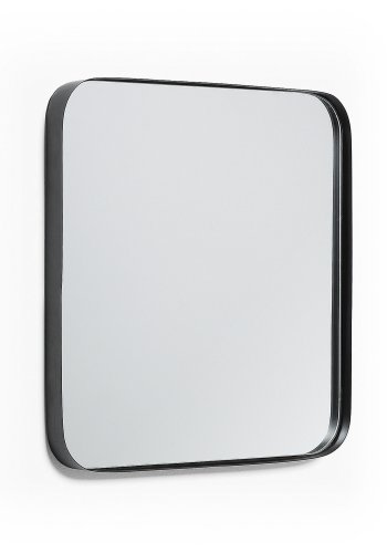 KAVE HOME Marco svart metall veggspeil 40 x 40 cm