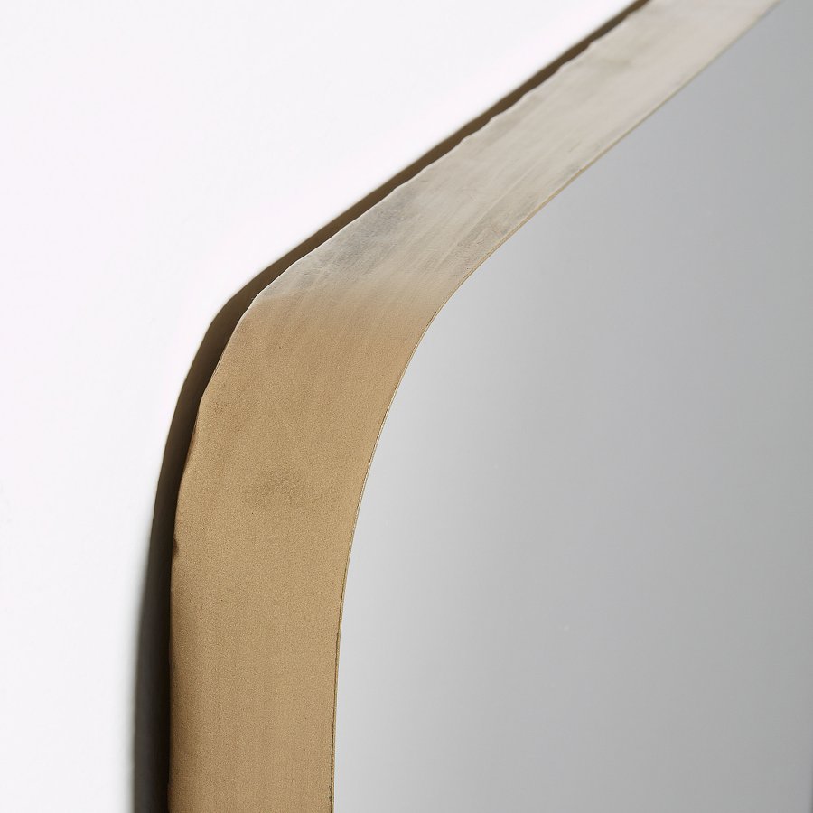 KAVE HOME Marco veggspeil, firkantet - speilglass og gullstl (60x60)