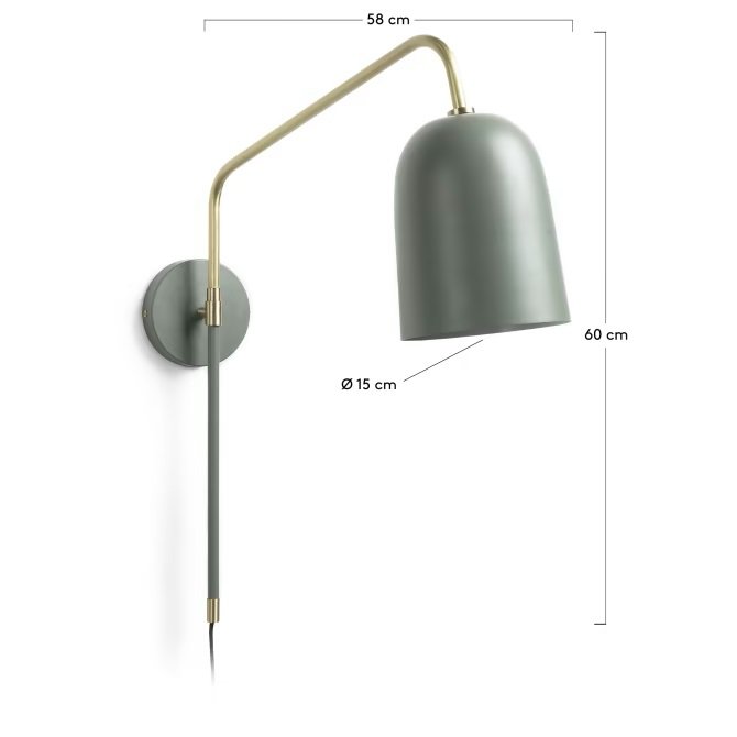 KAVE HOME Bjerne vegglampe - grnt metall 