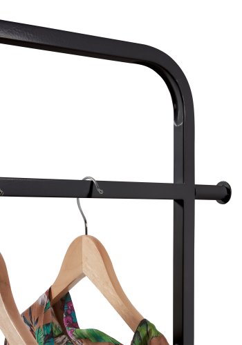 KAVE HOME Celsie klesstativ, med hylle - svart MDF og stl