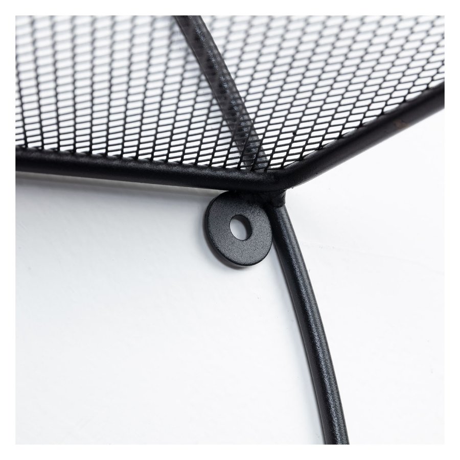 KAVE HOME rund vegghylle - svart metall (55)