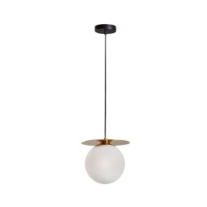 KAVE HOME Manz loftlampe - frostet glas og messing metal 