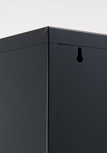 KAVE HOME Ode skohylle med 4 drer i sort, 50 x 136 cm