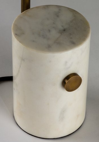 KAVE HOME Phant bordlampe - hvit marmor og svart metall