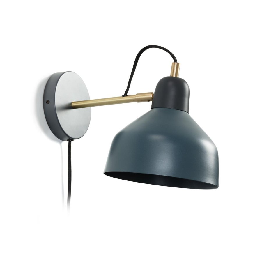 KAVE HOME Olimpia vegglampe - gull og bltt metall