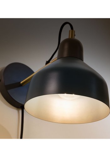 KAVE HOME Olimpia vegglampe - gull og bltt metall