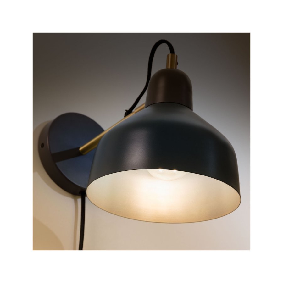 KAVE HOME Olimpia vegglampe - gull og bltt metall