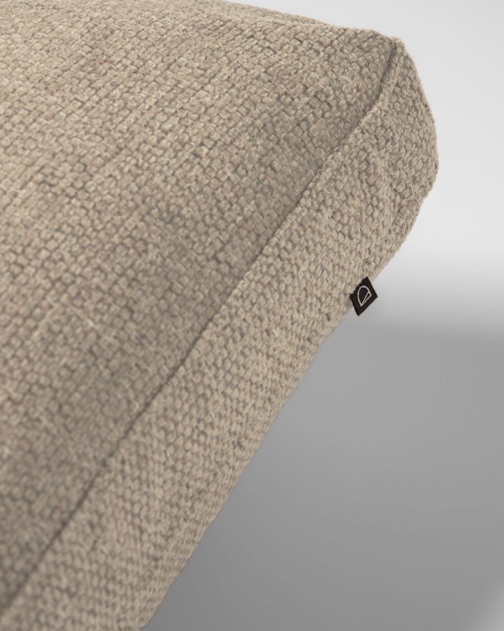 KAVE HOME Blokkpute i beige, 60 x 60 cm