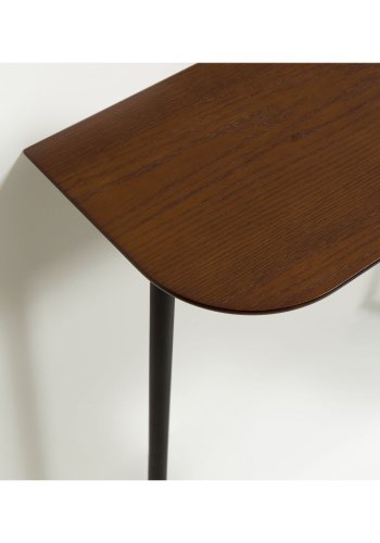 KAVE HOME Marcolina klesstativ med hylle - brun eikefiner og sort metall