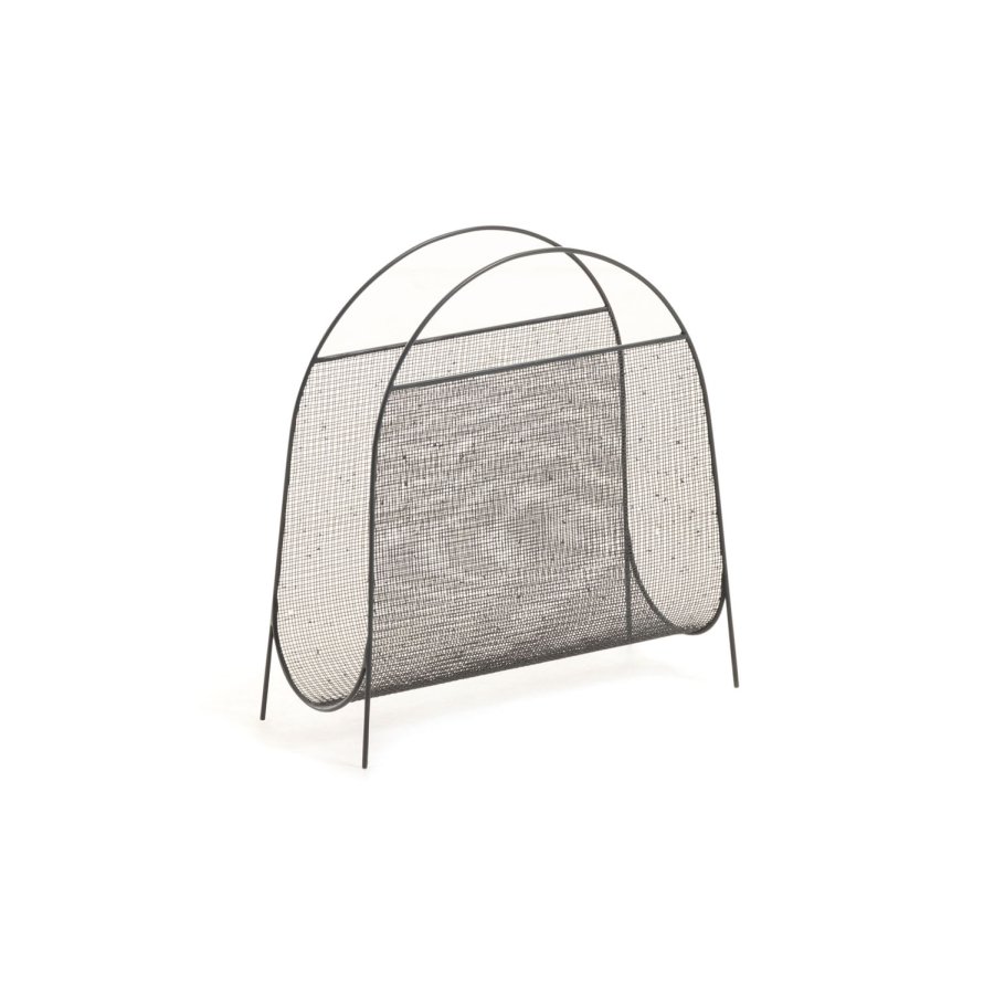 KAVE HOME Aviva magasinholder med hndtak - mrk gr metall