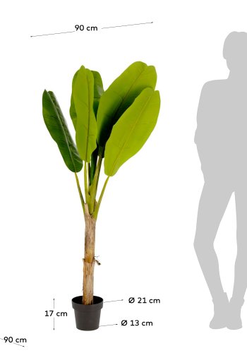 KAVE HOME Banan kunstig plante - grnn polyetylen (H:160)