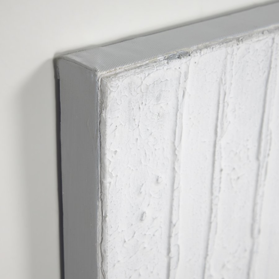 KAVE HOME Basilisa maleri, firkantet - gr og hvit akrylmaling p lerret (90x90)