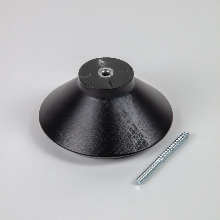 KAVE HOME Sett med 3 Nadua kleshengere i heltre med naturlig svart bkefinish.