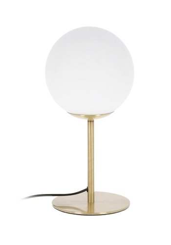 KAVE HOME Mahala bordlampe - hvitt glass og messingstl 