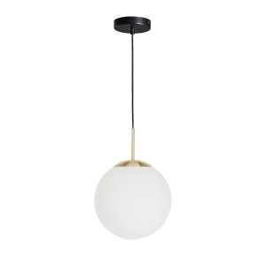 KAVE HOME Mahala loftlampe - hvid glas og messing stl 