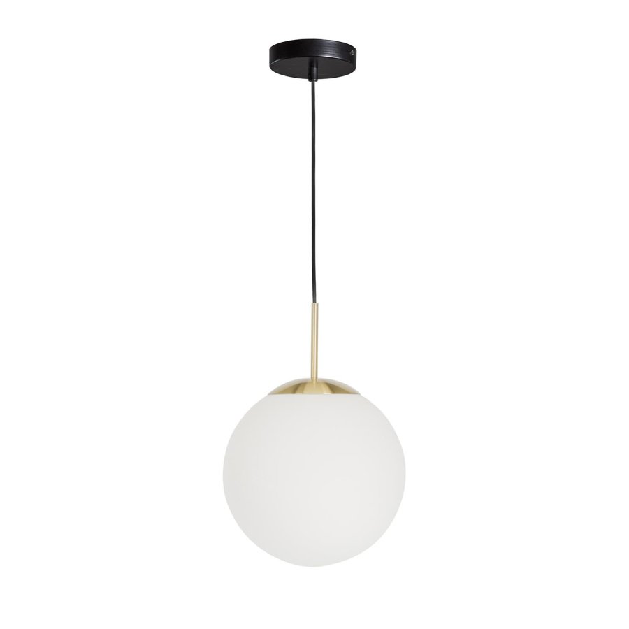 KAVE HOME Mahala loftlampe - hvid glas og messing stl 