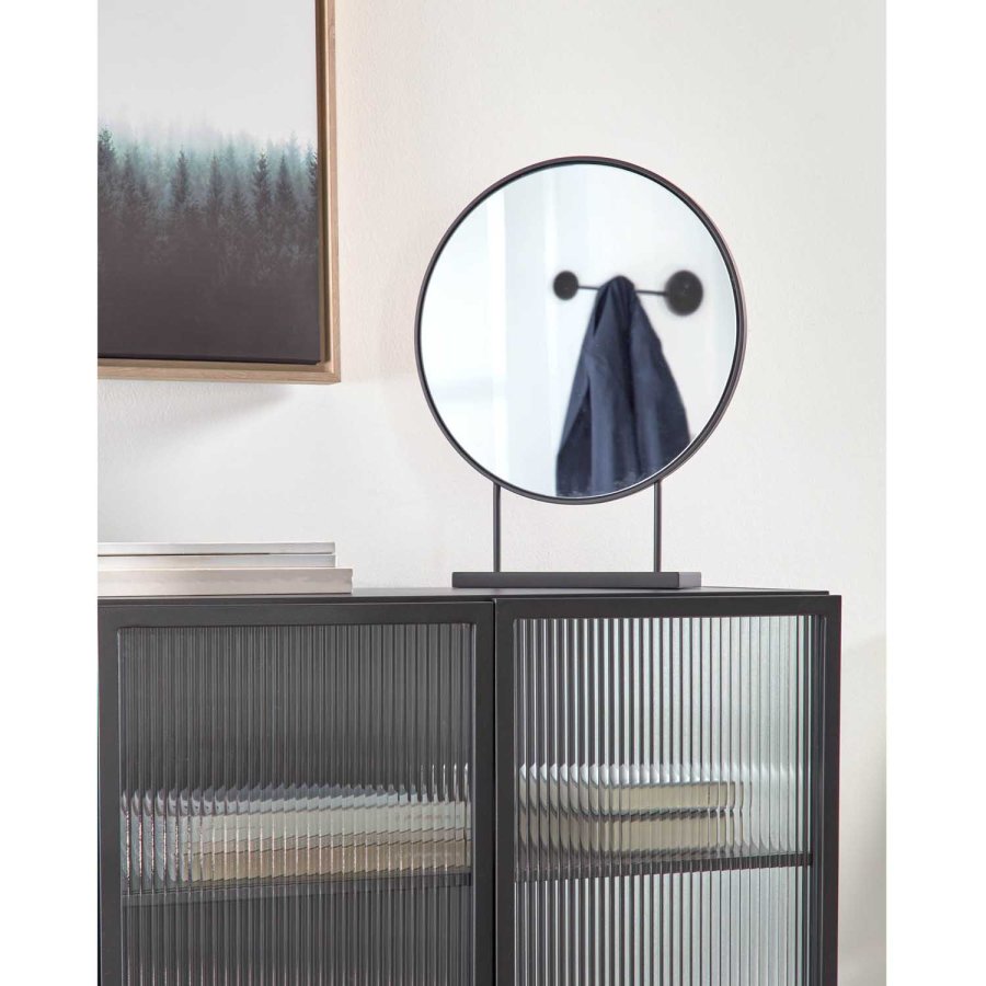 KAVE HOME Libia bordspeil - speilglass og svart jern (36x45) 