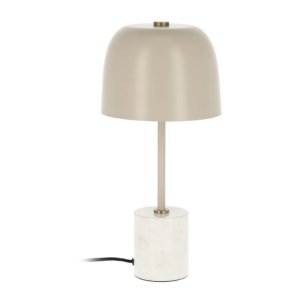 KAVE HOME Alish Bordslampa - Beige Marmor och Metall