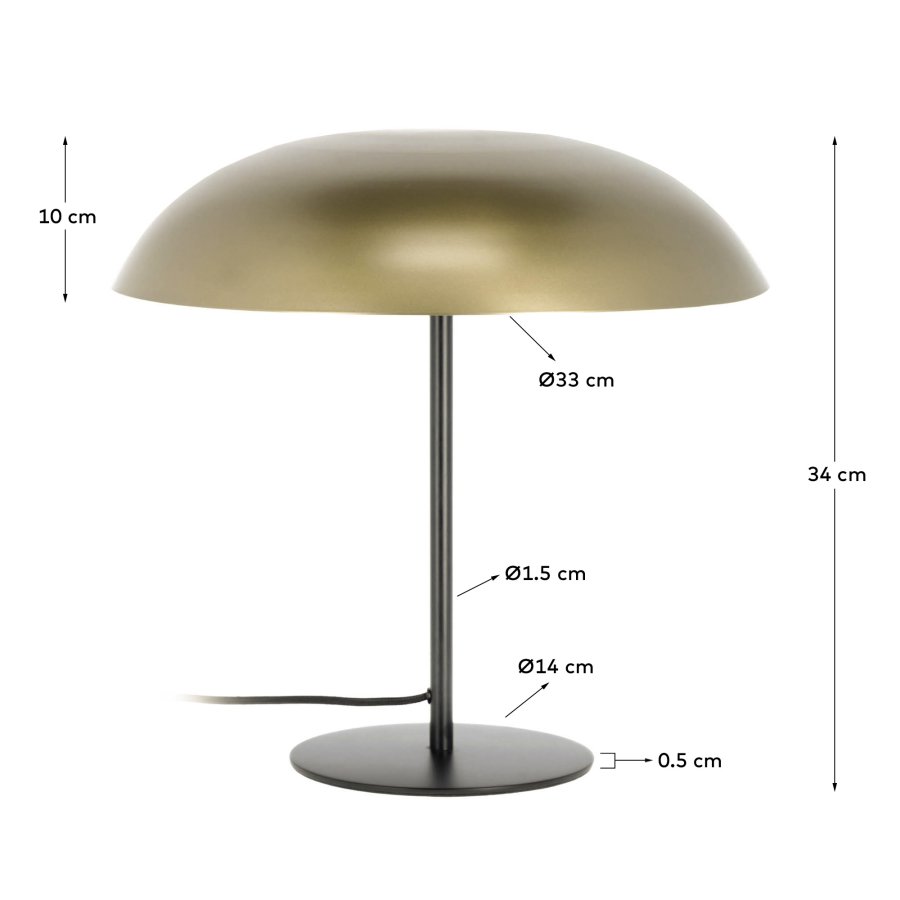 KAVE HOME Carlisa bordlampe i metall
