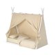 KAVE HOME Maralis tipi seng laget av massivt bketre med hvit finish, for 70 x 140 cm madrass