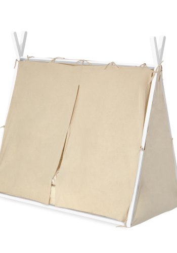 KAVE HOME Maralis tipi seng laget av massivt bketre med hvit finish, for 70 x 140 cm madrass