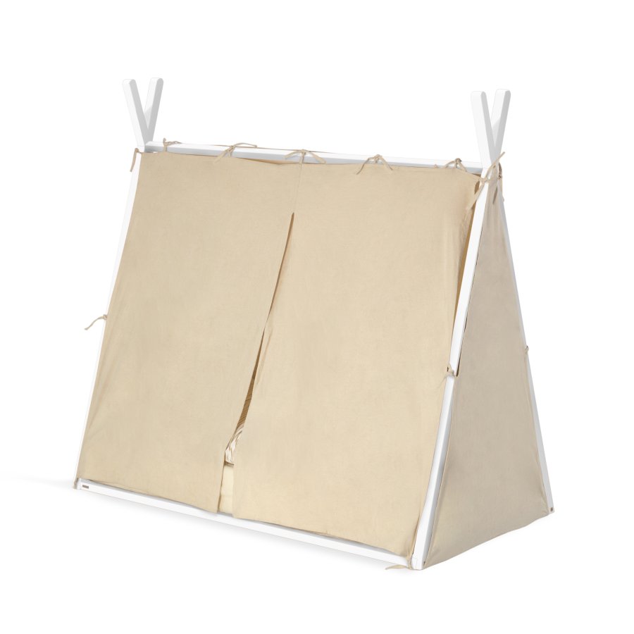 KAVE HOME Maralis tipi seng laget av massivt bketre med hvit finish, for 70 x 140 cm madrass