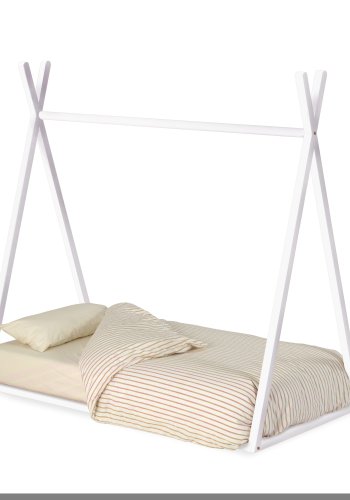 KAVE HOME Maralis tipi seng laget av massivt bketre med hvit finish, for 70 x 140 cm madrass