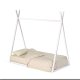 KAVE HOME Maralis tipi seng laget av massivt bketre med hvit finish, for 70 x 140 cm madrass