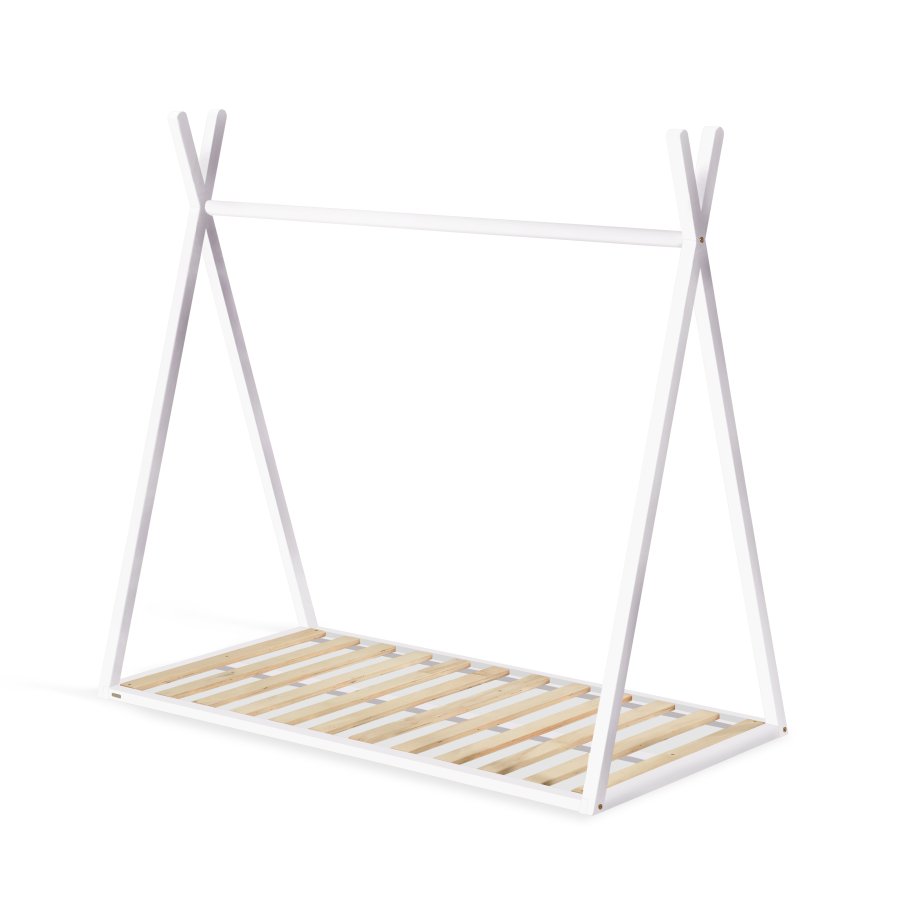 KAVE HOME Maralis tipi seng laget av massivt bketre med hvit finish, for 70 x 140 cm madrass