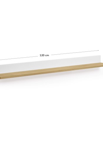 KAVE HOME Abilen hylle i 100 % FSC eikefiner og hvit lakk 120 x 15 cm