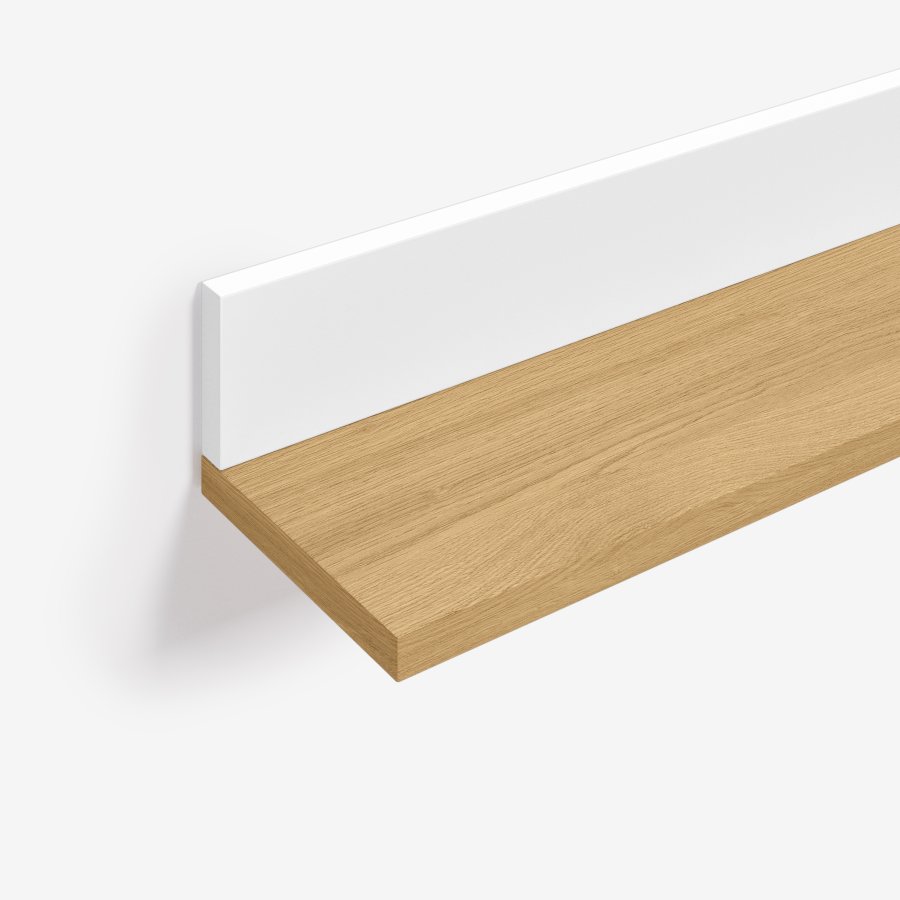 KAVE HOME Abilen hylle i 100 % FSC eikefiner og hvit lakk 120 x 15 cm