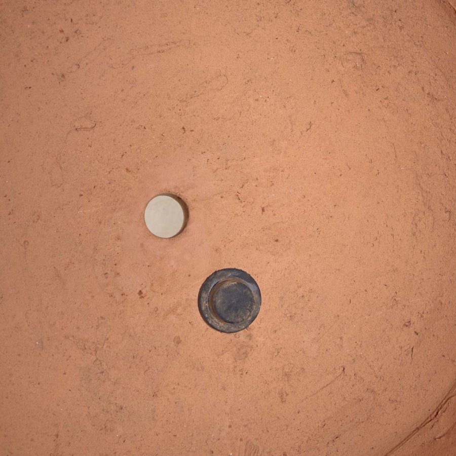 KAVE HOME Karlina blomsterpotte, m. fat, rund - naturlig terrakotta ( 27/33) (sett m. 2)