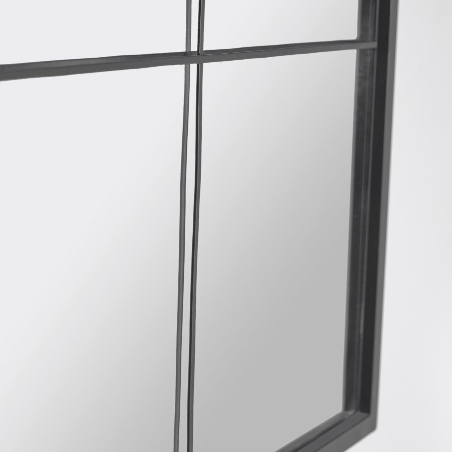 KAVE HOME Ulrica veggspeil, firkantet - speilglass og sort stl (80x80)