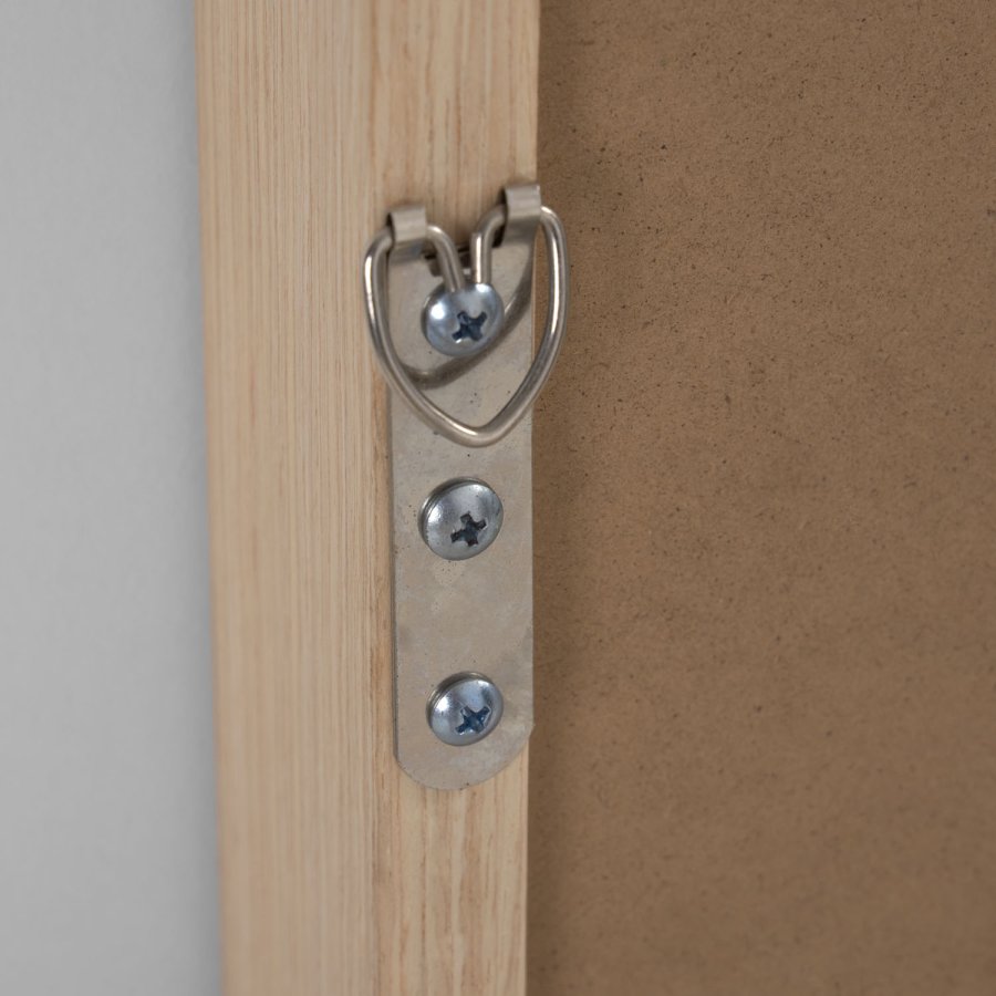 KAVE HOME Nerina speil, for vegg/gulv, med ramme - naturlig valntt MDF og speilglass (52x152)