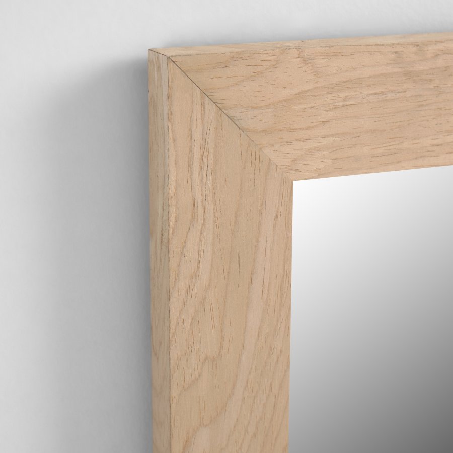KAVE HOME Wilany veggspeil, rektangulrt - speilglass og naturlig MDF (52,5x152,5)