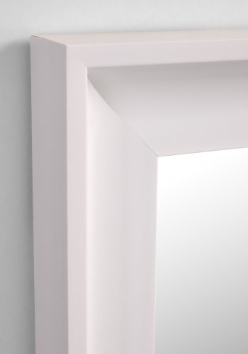 KAVE HOME Romila veggspeil, rektangulrt - hvit resirkulert plast og speilglass (52x152,5)