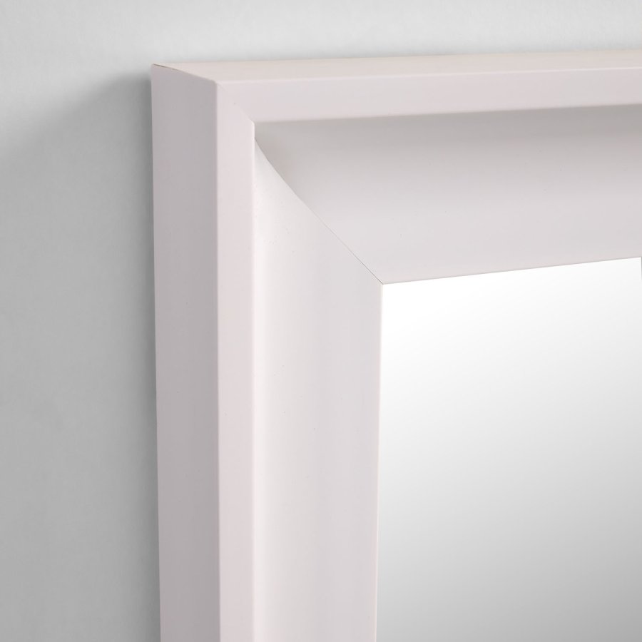 KAVE HOME Romila veggspeil, rektangulrt - hvit resirkulert plast og speilglass (52x152,5)