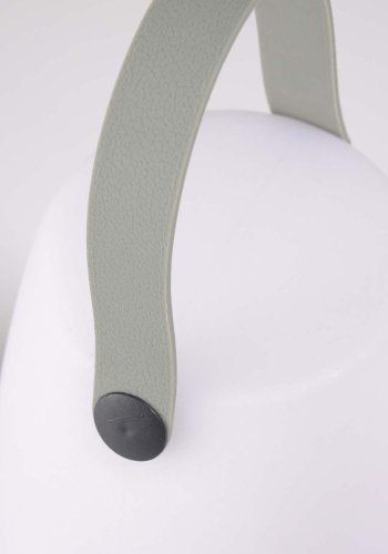 KAVE HOME Dianela bordlampe, trdls - hvit polyetylen og grtt kunstskinn