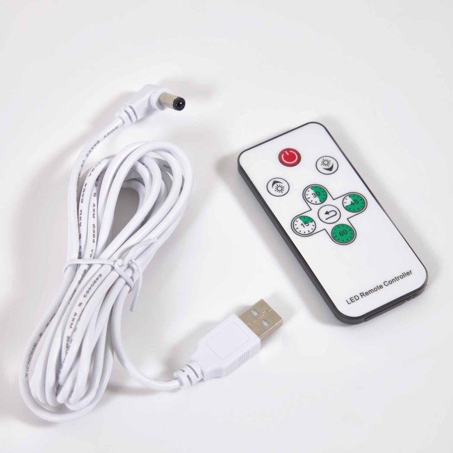 KAVE HOME Dinesh bordlampe, trdls - hvit polyetylen og hvitt stl (30)