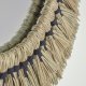 KAVE HOME Akila veggspeil, rundt - speilglass, beige naturfibre og svart bomullssnor (60)