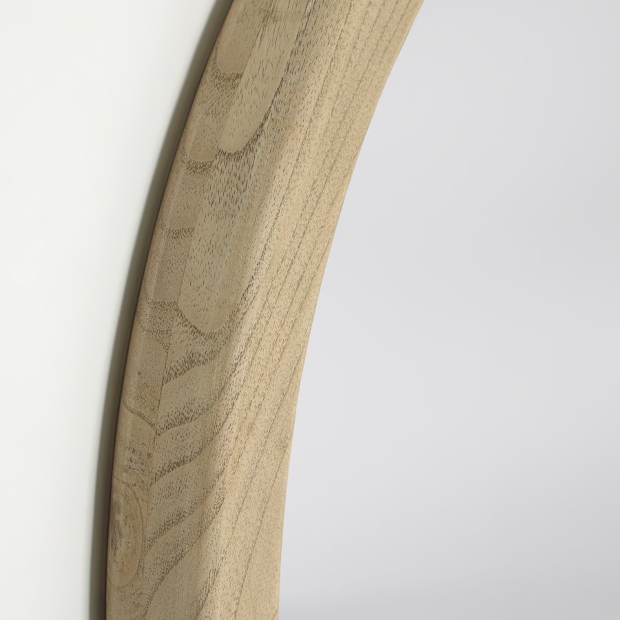KAVE HOME Alun veggspeil, rundt - speilglass og naturlig mindi-tre (50)