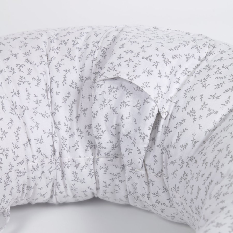 KAVE HOME Yamile ammepute - hvit bomull med gr blader