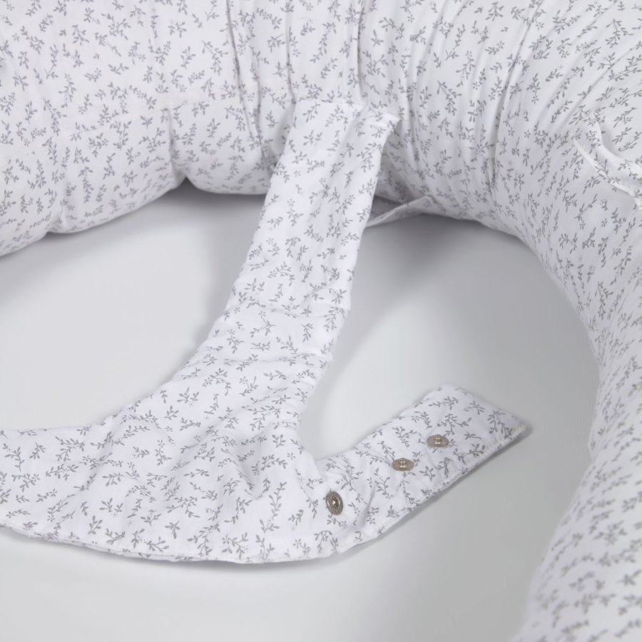 KAVE HOME Yamile ammepute - hvit bomull med gr blader