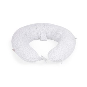 KAVE HOME Yamile ammepude - hvid bomuld med gr blade