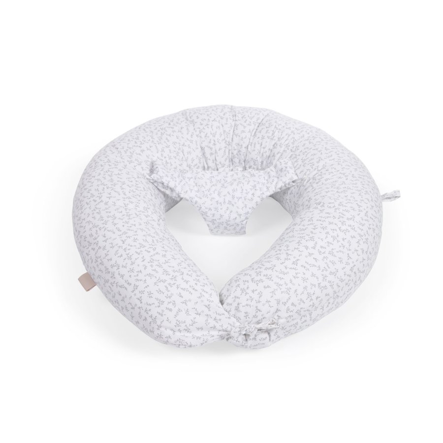 KAVE HOME Yamile ammepute - hvit bomull med gr blader