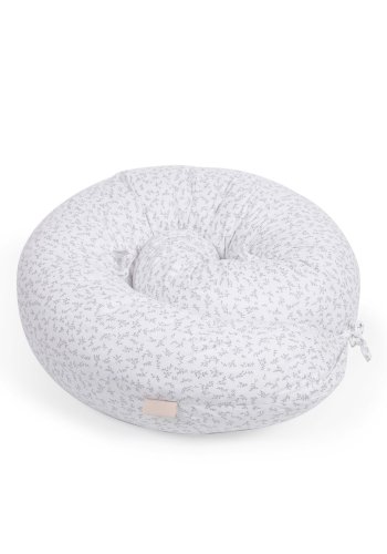 KAVE HOME Yamile ammepute - hvit bomull med gr blader