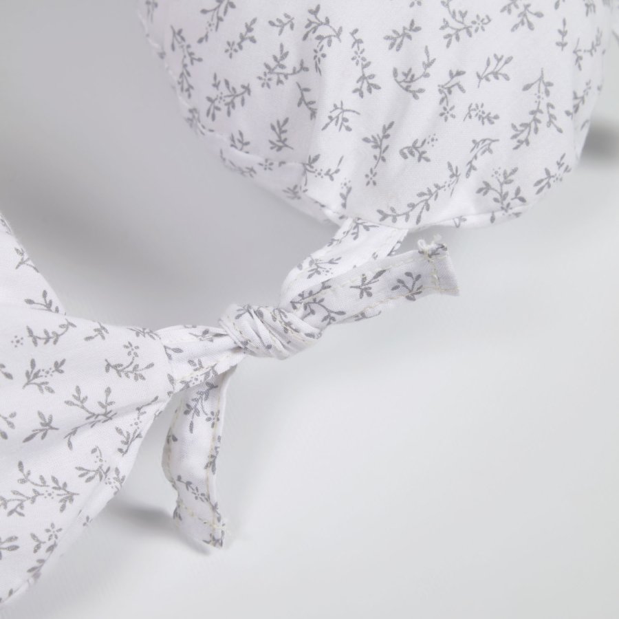 KAVE HOME Yamile ammepute - hvit bomull med gr blader
