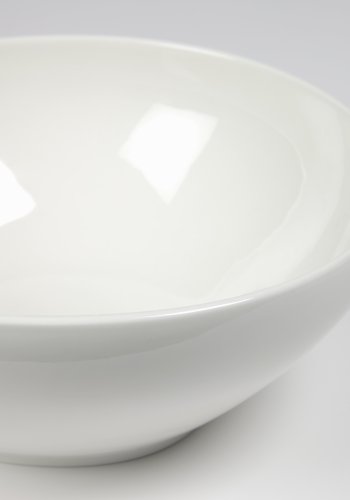 KAVE HOME Pahi stor skl, rund - hvit porselen (24)
