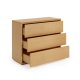 KAVE HOME Abilen kommode, m. 3 skuffer - naturlig eikefiner