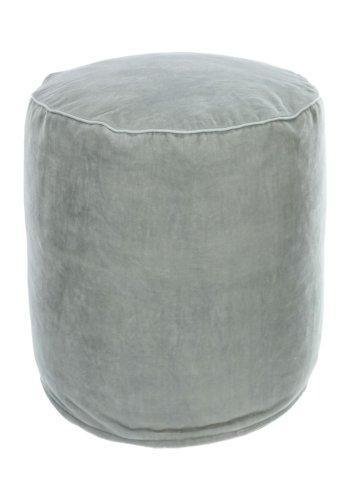 KAVE HOME Brunetta rund puff i lys turkis flyel 40 cm